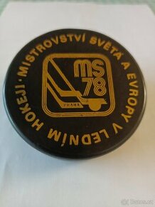 Hokejový puk MS a ME78 Praha