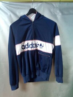 Modro bílá mikina s kapucí Adidas -- vel.M