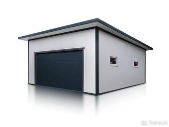Zateplená garáž zo sendvičového panelu 6x6m. - 1