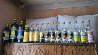 Alkohol - vodka, griotte - starý, archivní, retro alk.