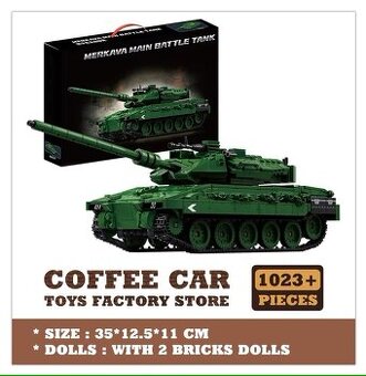 Stavebnice Tank Merkava, kompatibilní s Lego