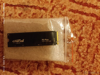 NVME 1TB CRUCIAL P3 PLUS - ČTENÍ 5000MB/S - 1