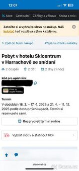 Voucher na ubyt.se snídaní -Skicentrum Harrachov