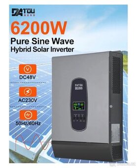 Hybridní solární střídač, výkon 6200W