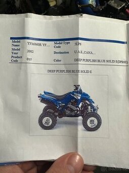YAMAHA RAPTOR YFM660R R.v. 2002