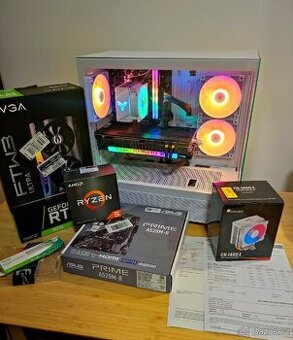 Herní PC, Ryzen 5600, RTX 3070,NVMe disk, nové záruka