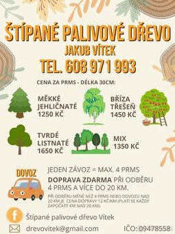 Štípané palivové dřevo