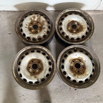 4ks 15" plechové disky VW - 5x112 - 6Jx15H2 - ET47