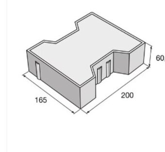 Zámková betonová dlažba H