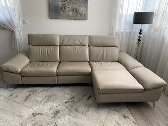 Kožená sedačka s výsuvem