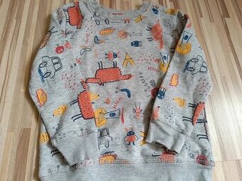 Šedá mikina s lišky 110 George