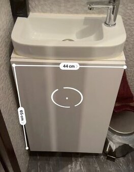 Skříňka s umyvadlem na WC (45 × 65 × 25 cm)