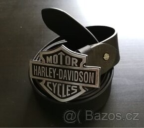 Kožený opasek s přezkou HARLEY DAVIDSON - nový, nepoužitý