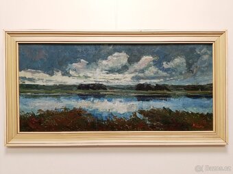 Obraz Jiří Peřina, U rybníka 42x79