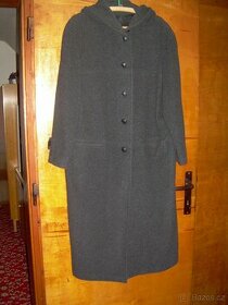dám. dlouhý kabát s kapucí vel.XL (48-51) - 1