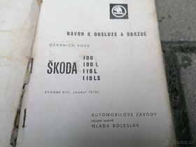 Predám kniha Škoda 100, 100L, 110L, 110LS návod k obsluhe