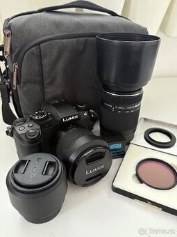 Panasonic Lumix G80 + 3 objektivy a příslušenství