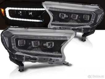 Přední světla Ford Ranger V 16-22 černé TRU LED DRL