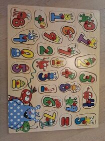 Puzzle drevene - abeceda + krtek zdarma