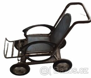 SHÁNÍM - starý retro malý plechový kočárek pro panenky