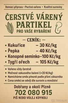 Čerstvé vařený partikl