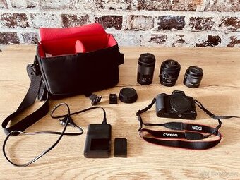 Canon EOS M50 Mark II + 3x objektiv + příslušenství