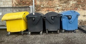 Prodávám plastové kontejnery 1100l Plast/papír/komunál