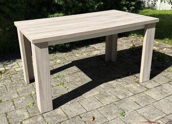 Šedý kuchyňský stůl 140 x 80 cm