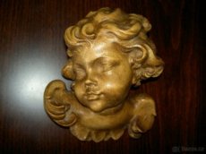 Andělíček dřevěná prvorepubliková plastika řezbářská práce