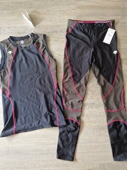 Nové dámské leginy a vesta na běh zn. Descente vel. S