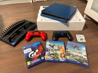 PS4 slim 1TB SSD, 2x ovl, hry