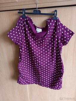 Fialové těhotenské triko vel. 40/42 zn. Bonprix