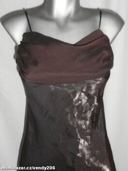 prodám čokoládové  společenské šaty vel.34