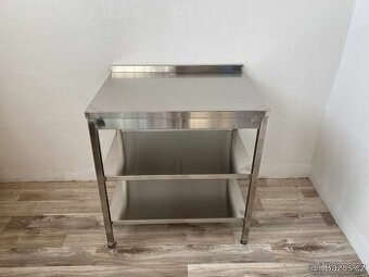 Přístěnný nerezový stůl 2 police, různé míry