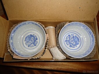 Rýžové porcelánové misky a lžíce 8 + 8 ks - NOVÉ