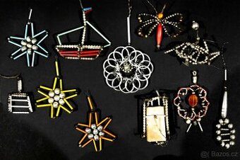 Vánoční dekorace - korálkové ozdoby