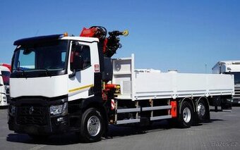 Renault C430 - 6x2 - Valník + HR-FASSI F196 – EURO 6
