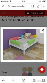 Dřevěná postel 80x200 české vyroby