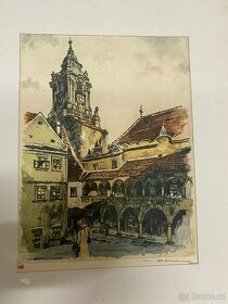 Prodám originál litografii od malíře Röhlinga -
