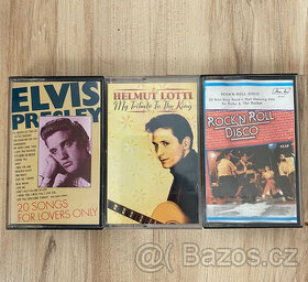 Audio kazety Elvis Presley, Helmut Lotti, Rock´n´roll (3ks)