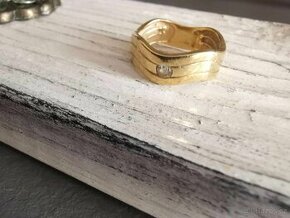 Zlatý prstýnek se zirkonem zlato 14K prsten