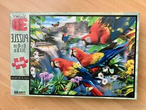 3D puzzle papoušci