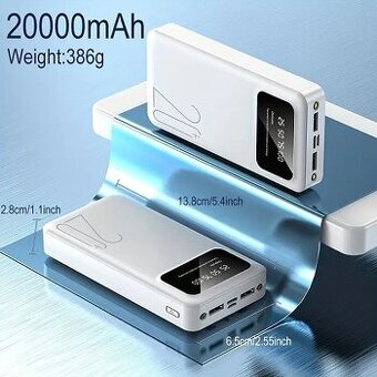 NOVÁ Powerbanka 20.000 mAh + rychlo-nabíjecí kabel
