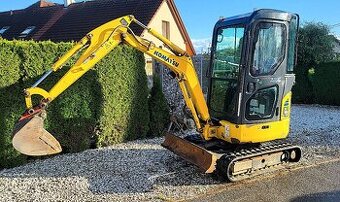 Minibagr KOMATSU, rozšiřovací, rychloupínák, velký a silný