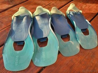 Prodám zánovní dětské ploutve na potápění, šnorchl/plavání