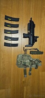 Airsoft mp7 + 5 zasobníkov + doplnky