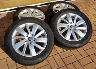 ALU kola ŠKODA SEAT VW 5x112 R16 ET 46 NOVÉ + letní pneu