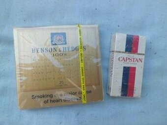 Sběratelské Retro Cigarety BENSON  LM CAPSTAN  - NEROZBALENÉ