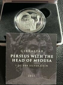 Stříbrná mince Perseus With The Head of Medusa PROOF limited
