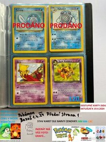 Kusové Pokémon VINTAGE karty (KARTY STARÉ PŘES 20LET)(3)